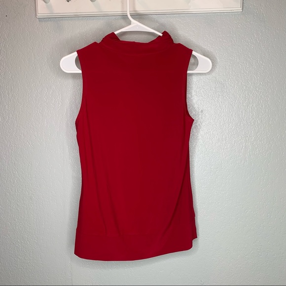 Per Seption Petite Business Casual Red Blouse - Picture 3 of 8